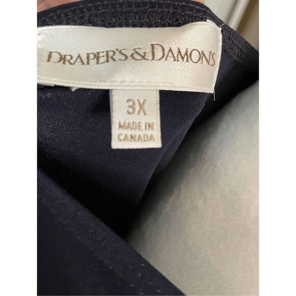 Drapers & Damons Womens Plus Size 3X Sleeveless Pullover Blouse Black NWT - Picture 3 of 5